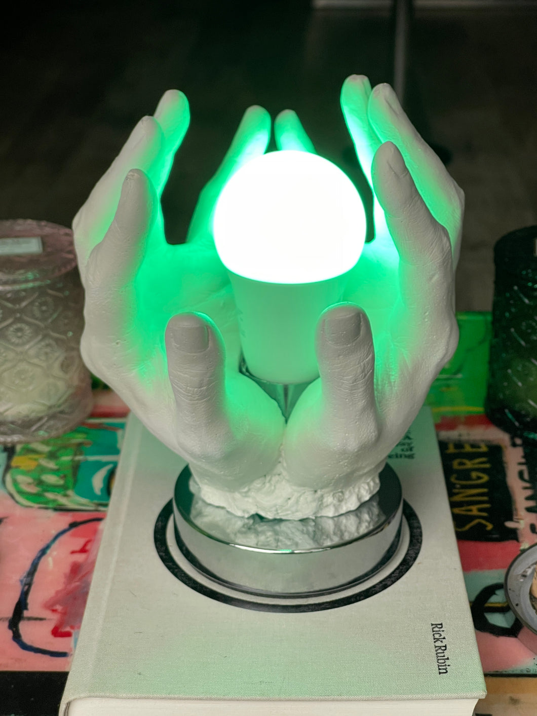 Table Top Hand Sculpture Light